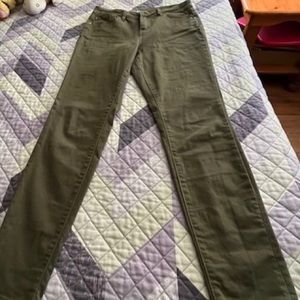 Dark olive skinny pants